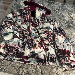 Obermeyer Floral Hooded Ski Jacket